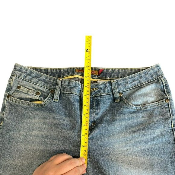 Vintage‎ Y2K Mudd Embroidered Pocket Flare Jeans Womens 11 (32") - Picture 6 of 7